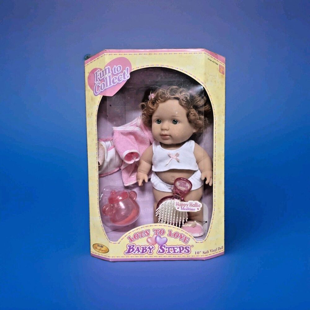 Baby Steps HAPPY HALLIE Doll 10 Vinyl HTF 💗 NRFB JC Toys Berenguer LOTS TO LOVE